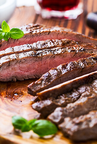 Flank Steak Grillen und Braten in der Pfanne oder am Grill, Wiesbauer Gourmet